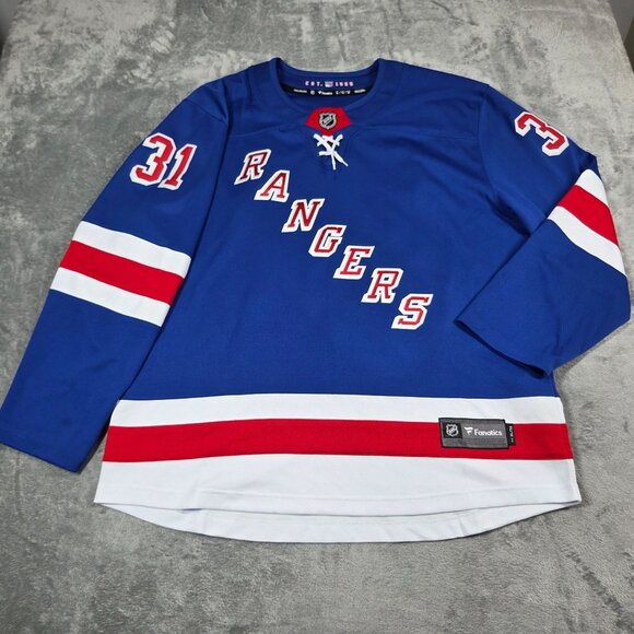 New York Rangers Igor Shesterkin Jersey Mens XL Blue Breakaway NHL #31 Fanatics - Picture 1 of 12